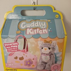 NWT Faber Castell Cuddly Kitten Plush with Pink Carrier